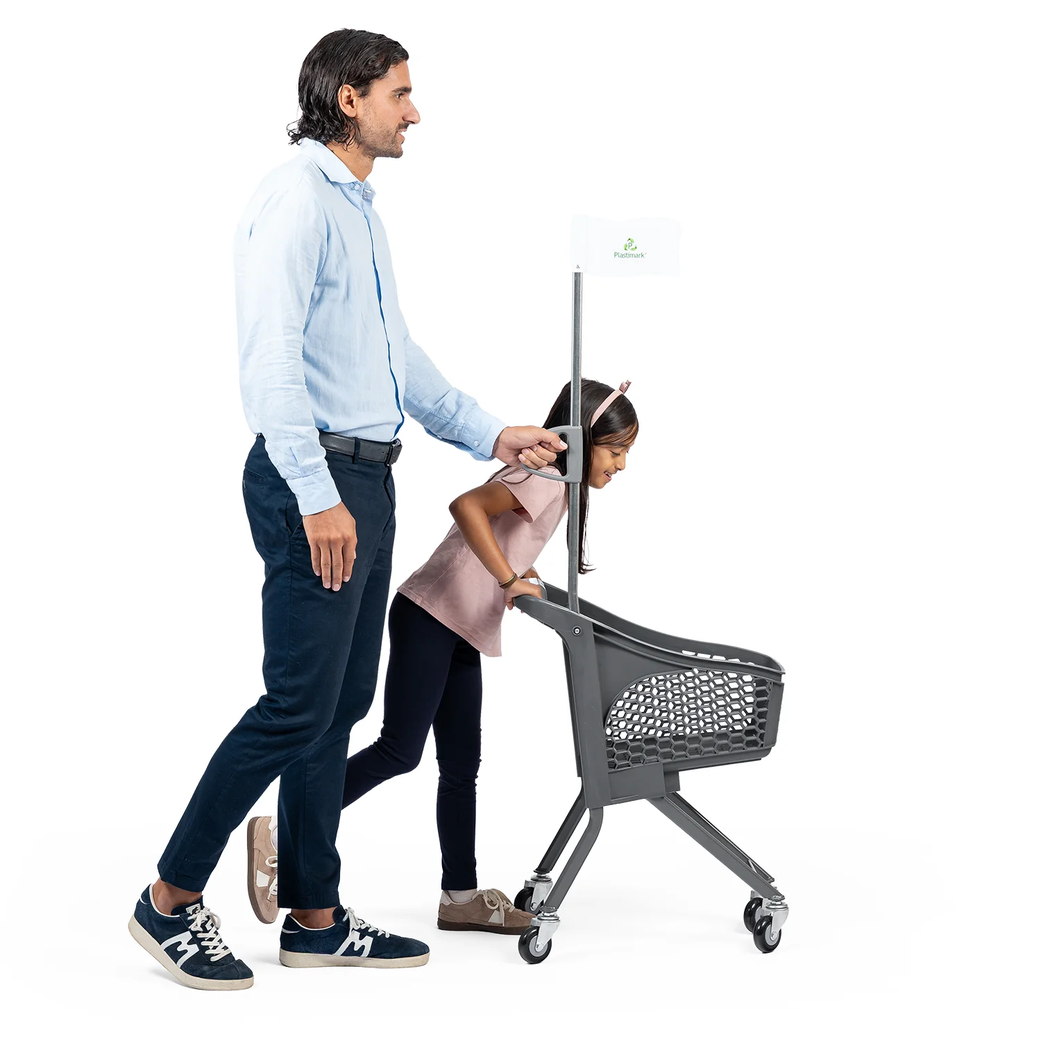 Baby trolley yandan görünüm, hareket halinde