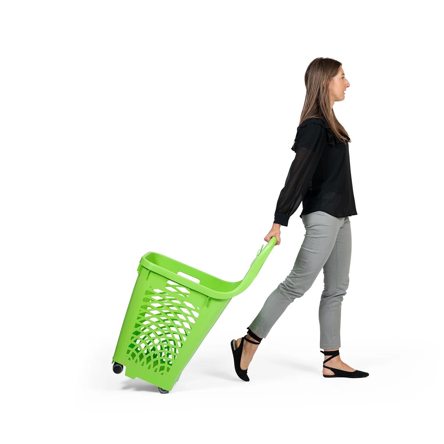 Slimmer yandan görünüm, hareket halinde (çekerek)